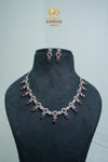 CZ-Stone Necklace and Earrings Set