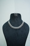 Elegant CZ-Stone Necklace and Earrings Set