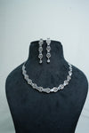 CZ-Stone Necklace and Earrings Set