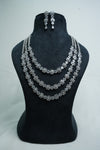 Luxurious CZ-Stone Necklace and Earrings Set